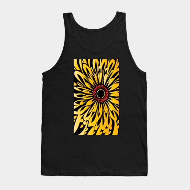 Yellow Flower Tank Top by ArtFactoryAI